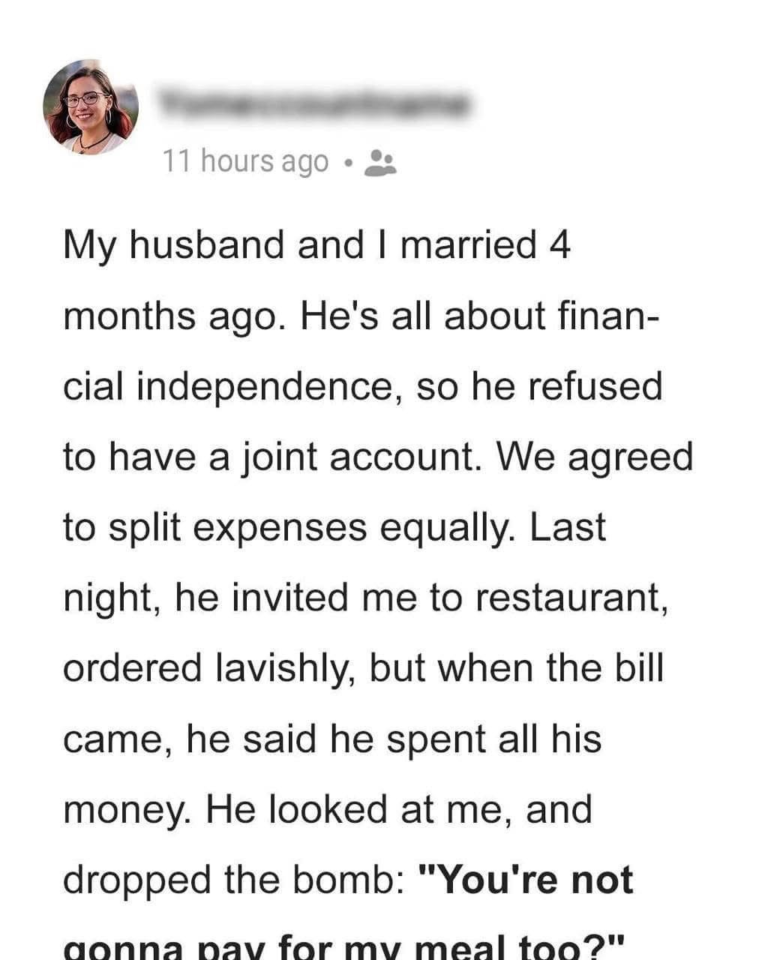 My Husband Invited Me to a Restaurant