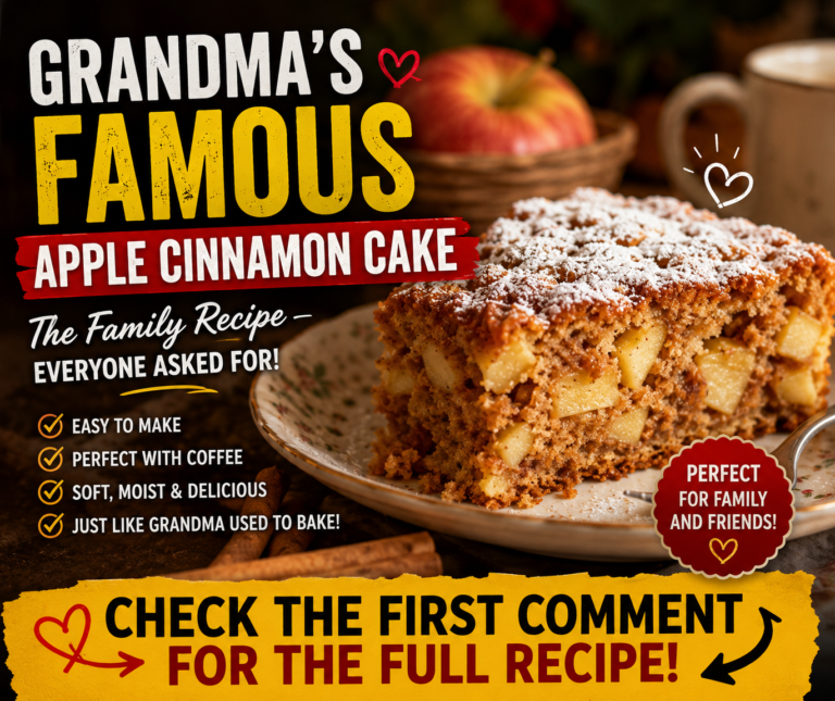 Grandma’s Famous Apple Cinnamon Cake — The Family Recipe Everyone Asked For