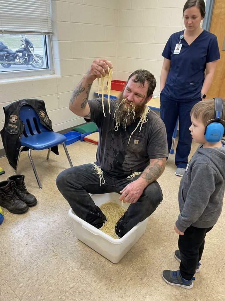Pound Biker Sat in a Bathtub of Cold Spaghetti Every Thursday—Then I Learned Who Was Watching from Behind the Therapy-Room Door