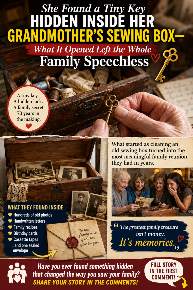 She Found a Tiny Key Hidden Inside Her Grandmother’s Sewing Box—What It Opened Left the Whole Family Speechless