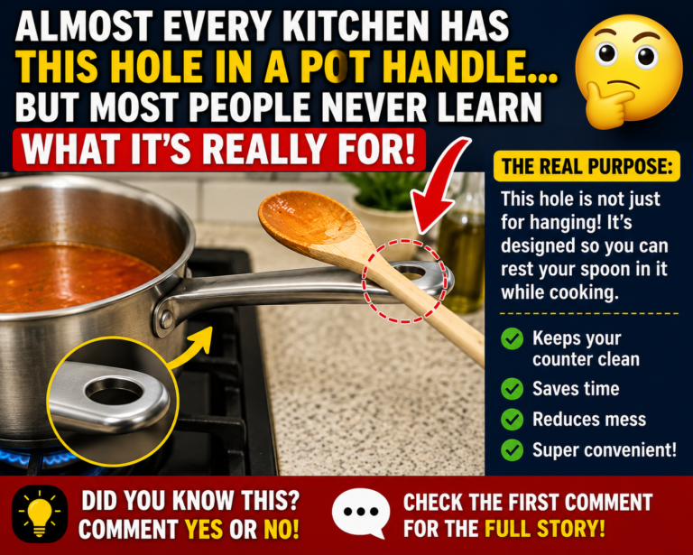 Almost Every Kitchen Has This Hole in a Pot Handle… But Most People Never Learn What It’s Really For