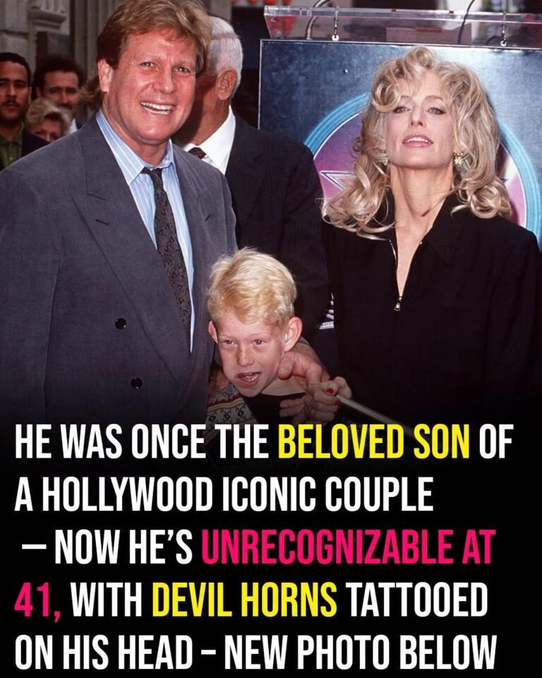 Farrah Fawcett’s son is unrecognizable at 41, with devil horns inked into his scalp