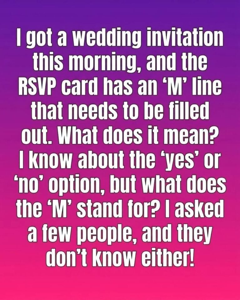 That Mysterious “M” on an RSVP Card — Here’s What It Really Means