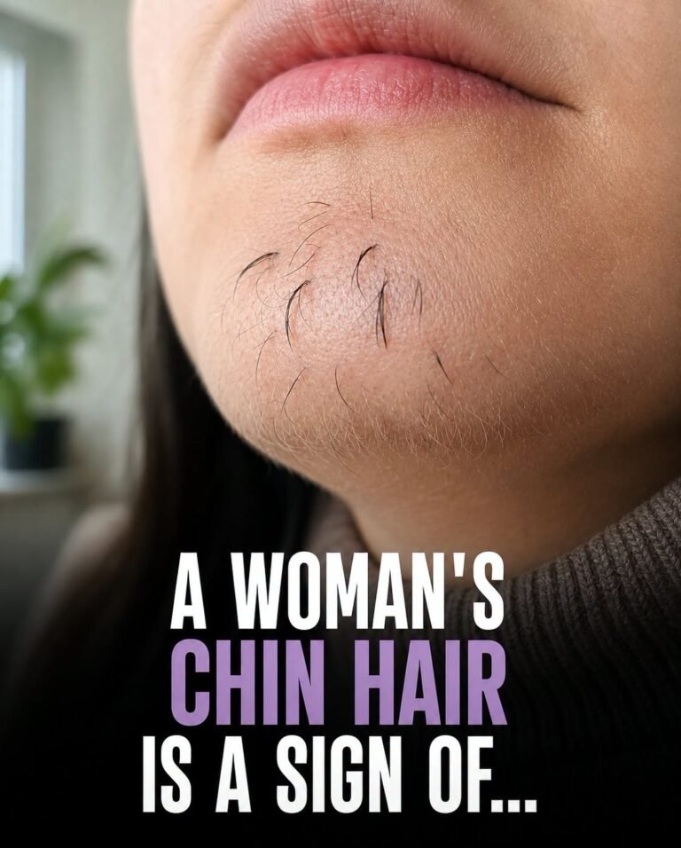 What does hair on your chin mean for a woman?