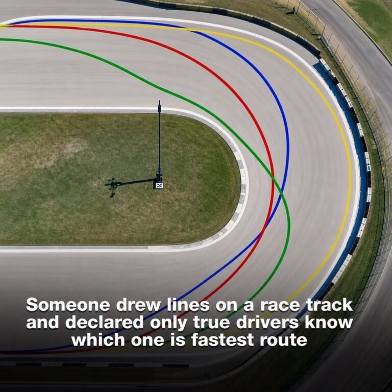 Someone drew lines on a race track and declared only true drivers know which one is fastest route