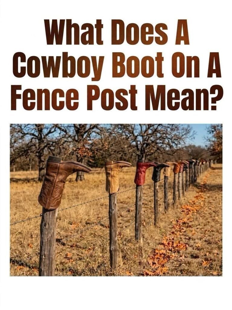 The Meaning Behind A Boot On A Fence Post