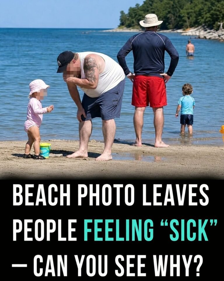 Beach Family Photo Goes Viral After Viewers Spot Terrifying Detail