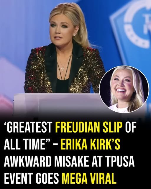 Erika Kirk’s slip of tongue causes major debate