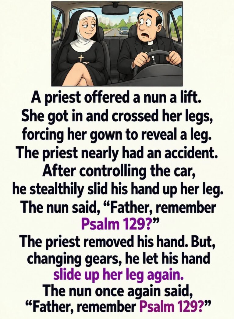 A priest offered a nun a lift